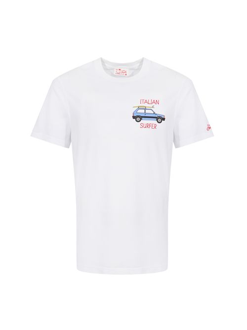 T-shirt Portofino in cotone con ricamo Panda Italian Surfer Mc2 Saint Barth | POT000104512L